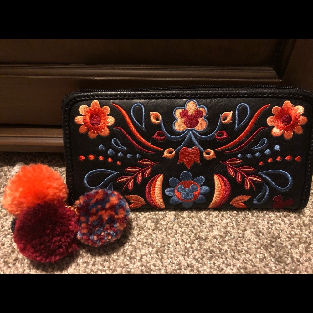 Disney Boutique Mickey Mouse Embroidered Wallet